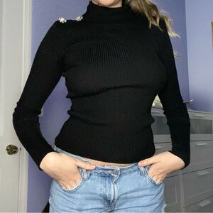 Black turtleneck long sleeve